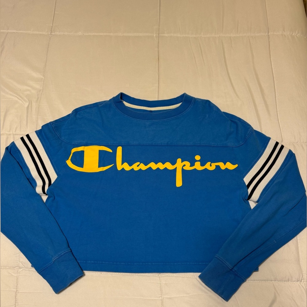Champion, Long Sleeve Thick Crop Top Shirt, Women’s Medium